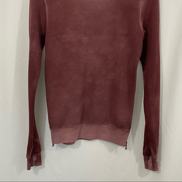 Cotton Citizen Ombré Crewneck Side Zip Pullover Sweatshirt - Picture 7 of 10